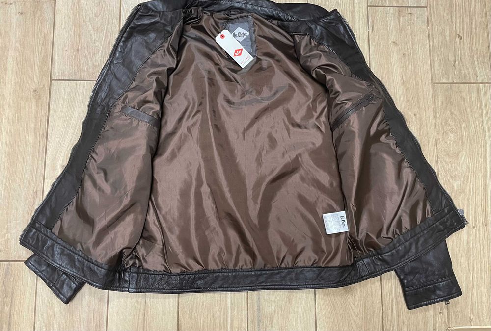 Lee Cooper kurtka męska model BRIAG BROWN r. M  100% skóra owcza/ brąz