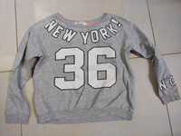 H&M sweter bluza szara 146/152 NEW JORK