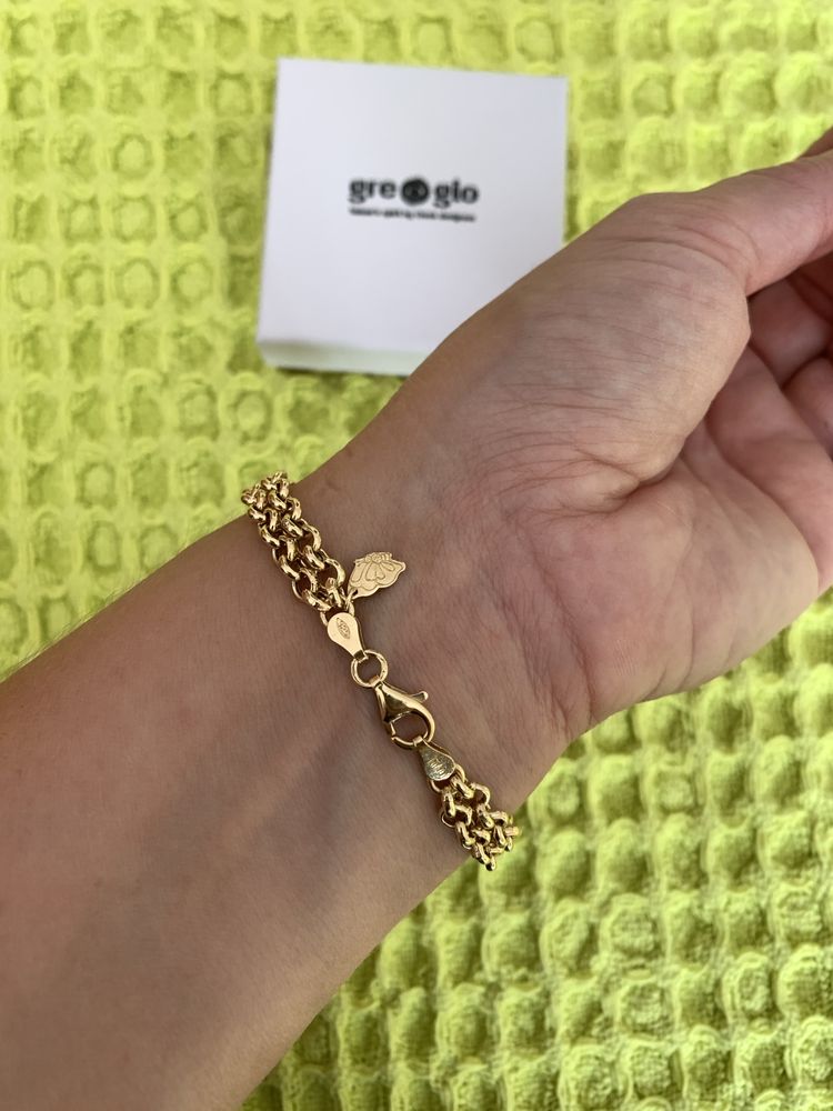 Pulseira prata dourada GREGIO
