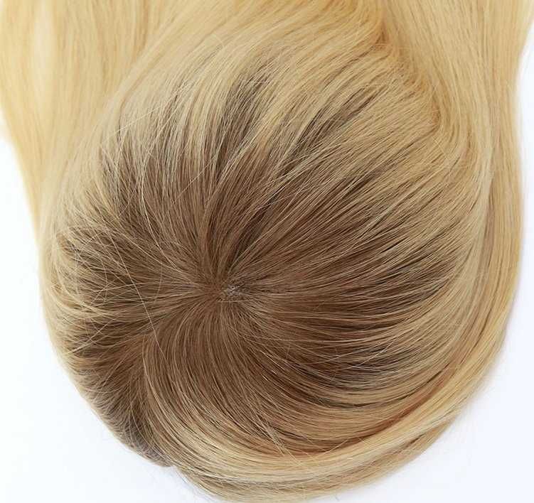 Damski blond System mono, włosy naturalne LT105