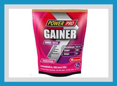 Гейнер Power Pro Gainer 2 кг Лісова ягода для набору маси