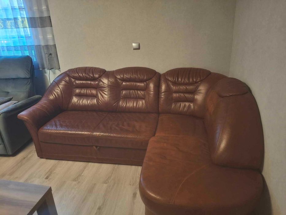 Narożnik naturalna skóra licowa