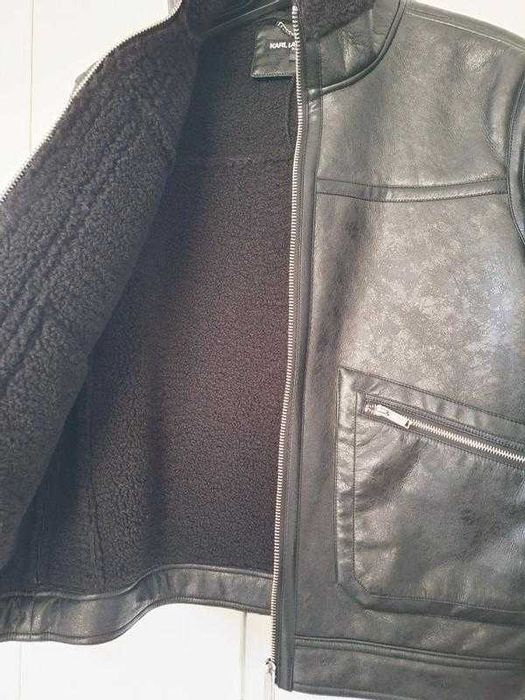 Kurtka Skórzana Karl Lagerfeld Aviator męska rozm M nowa