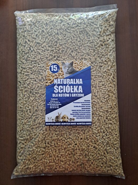Żwirek drzewny naturalny dla kota i gryzoni