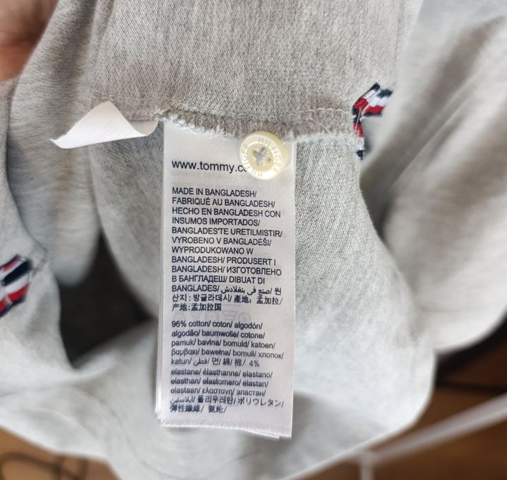 Tommy Hilfiger męska koszulka polo polówka sportowa r.S bawełna