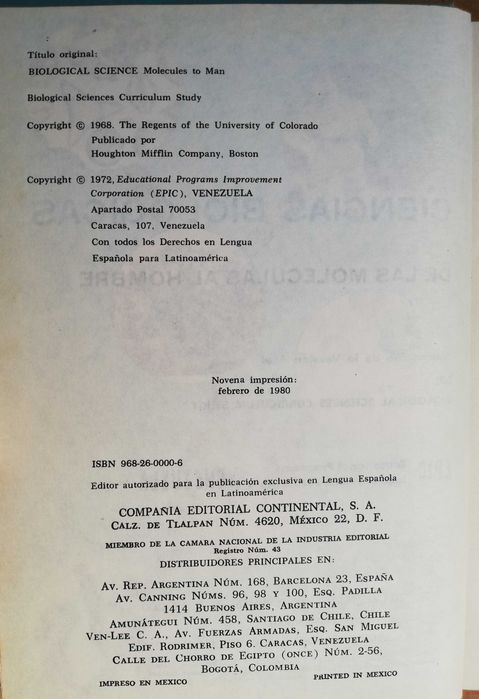 Biological Sciences – From Molecules to Man (CECSA)64552906500866123