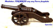 Canhão antigo em ferro fundido, replica, pesado e robusto