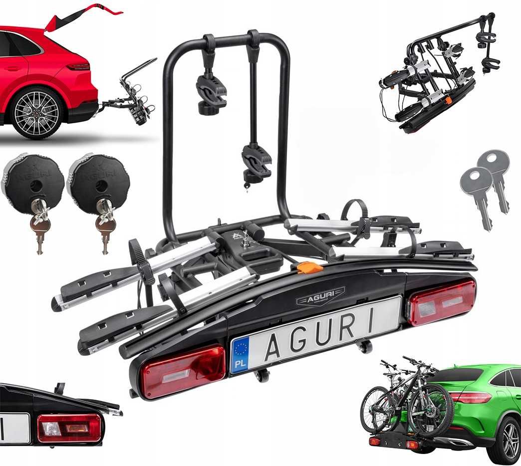 BAGAŻNIK ROWEROWY NA HAK Aguri Active E-Bike 2 rowery  Elektryki