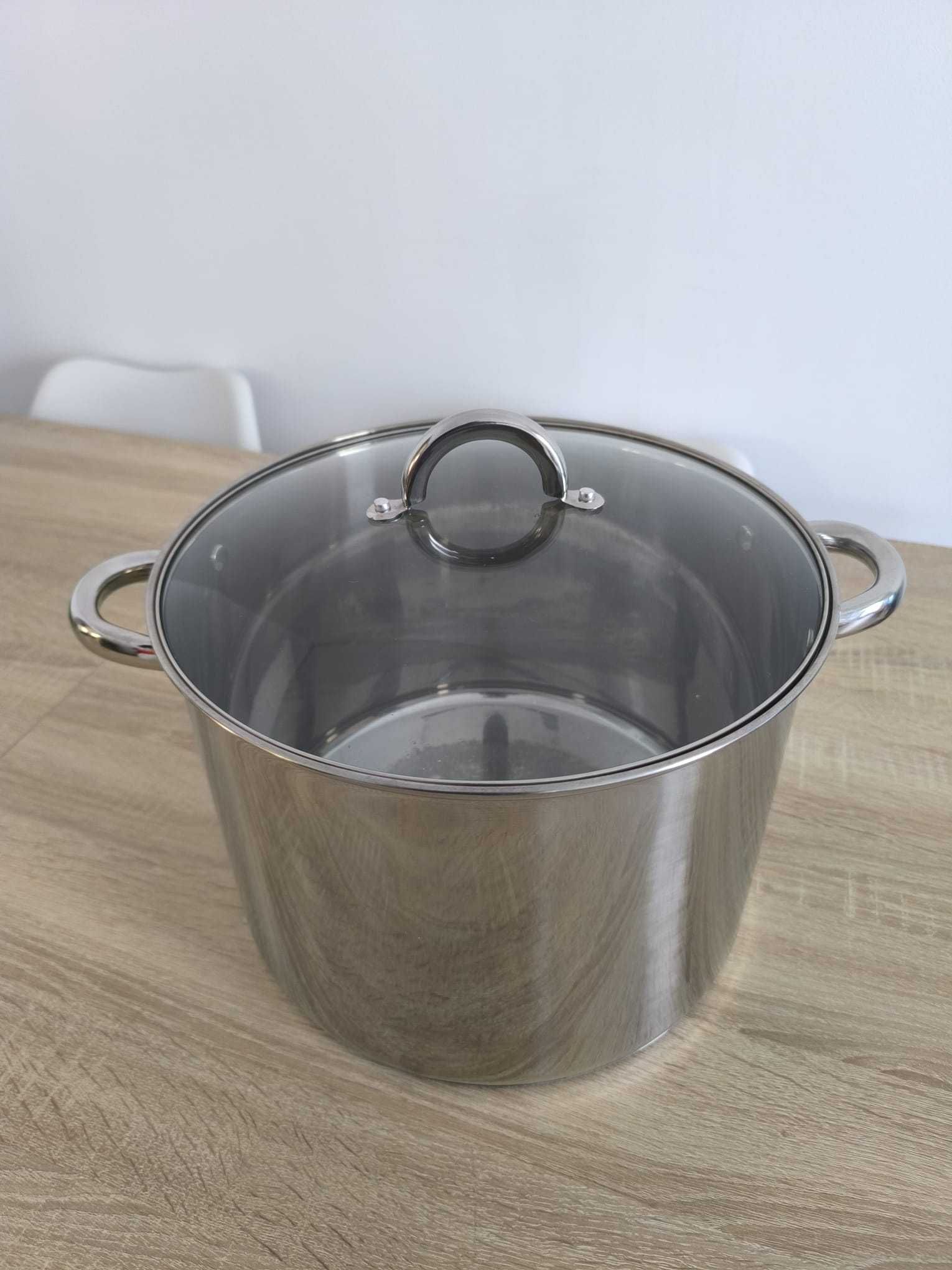 Panela de Inox com Tampo em Vidro