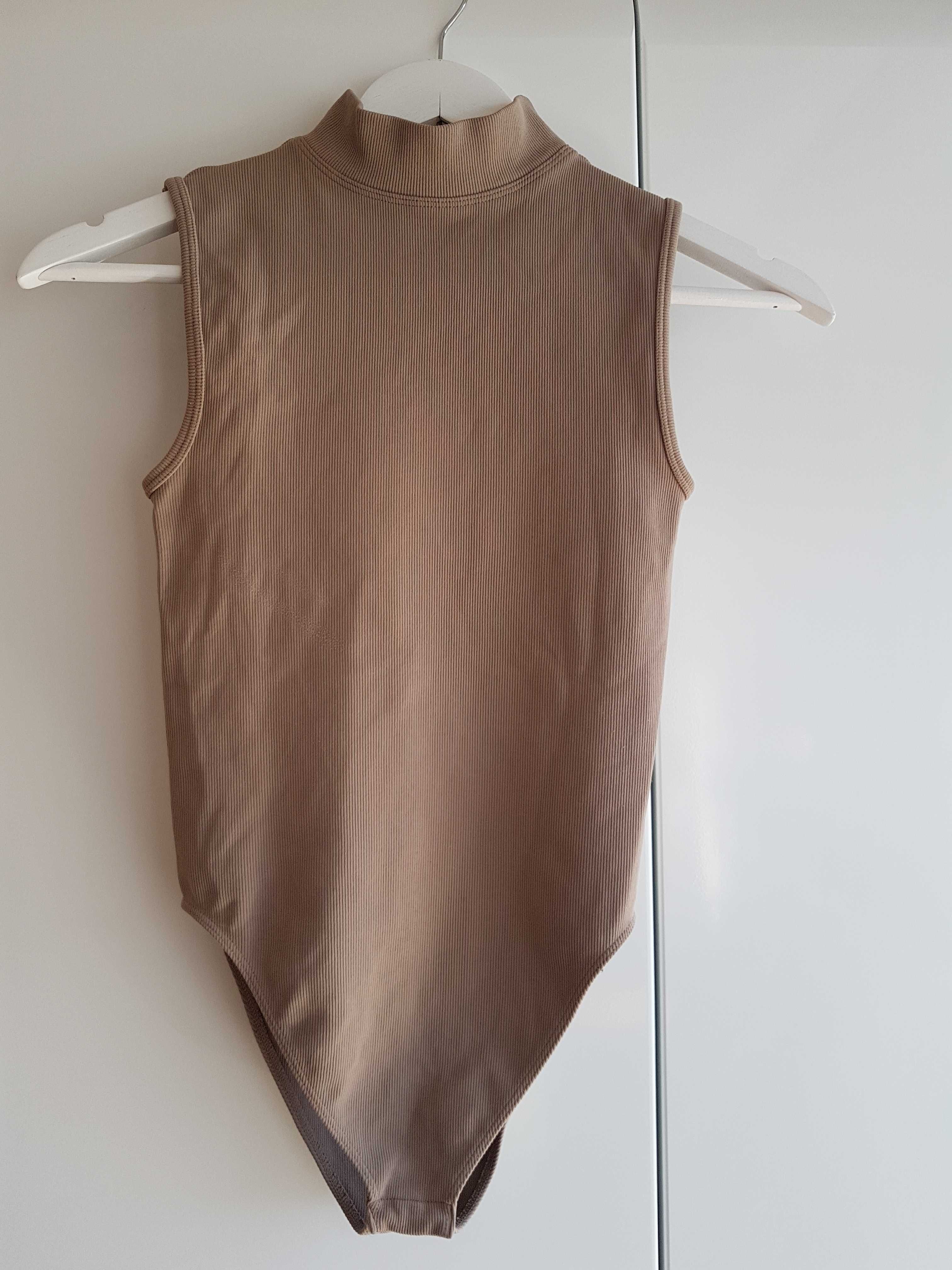 Nowość 2025:) beżowe prażkowane body PRIMARK roz XS