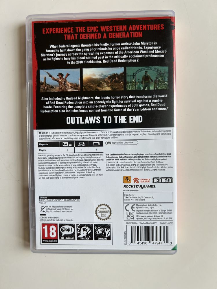 Гра для Nintendo switch Red Dead Redemprion