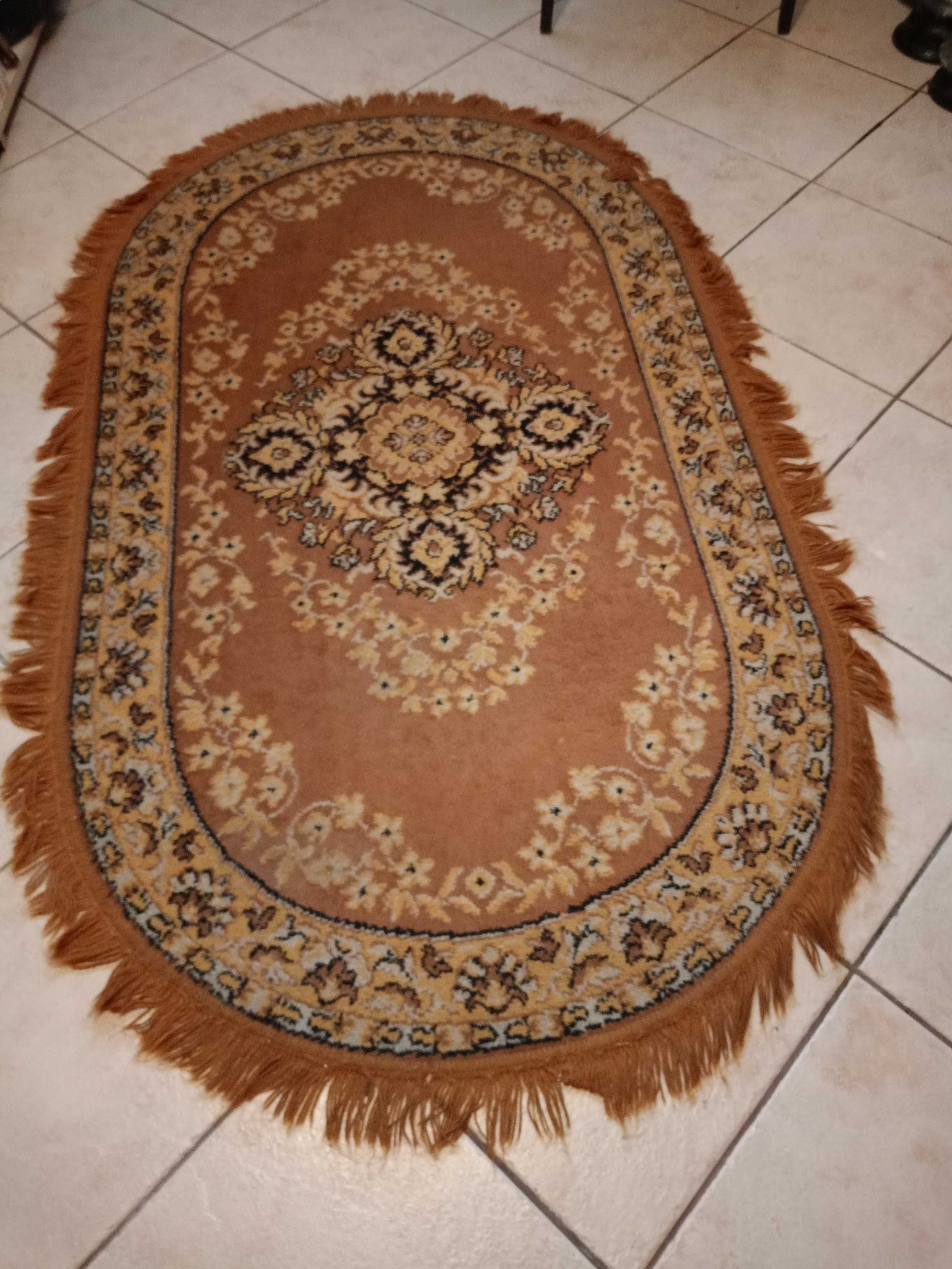 Dywan-kolor camel-tkany-owalny-bdb