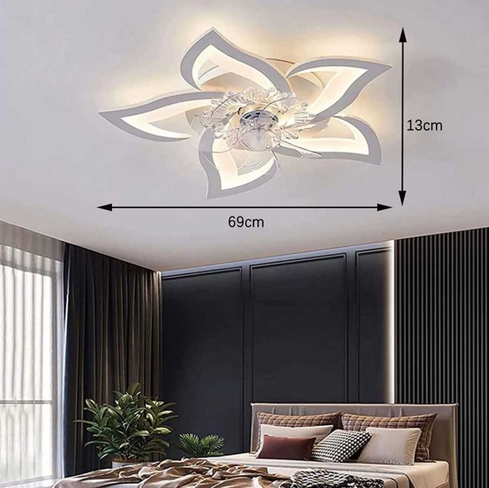 Lampa LED Kwiat Lotosu z Wentylatorem – 50W E27 PILOT 2W1