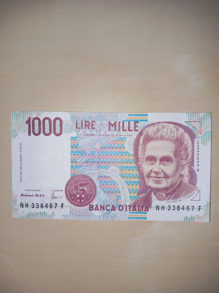 Notas Mil Liras Italia - 1990