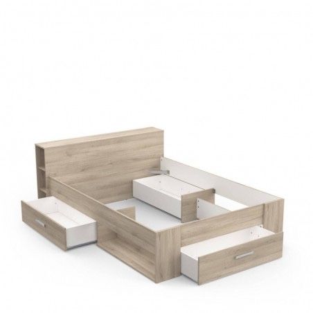 Cama madeira com 3 gavetas