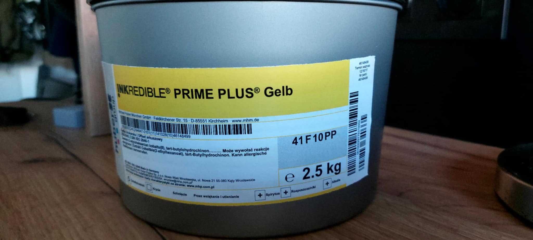 Farba Offsetowa INKREDIBLE Żółta 2.5 kg