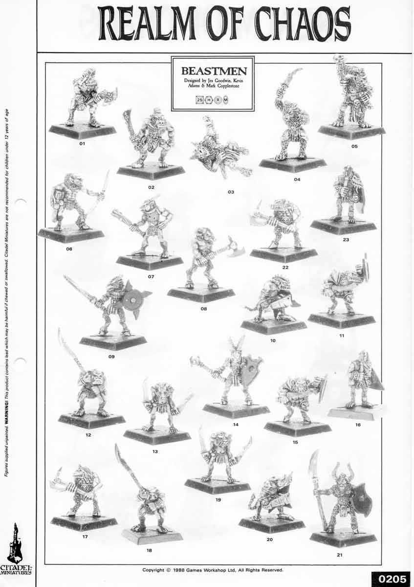 Warhammer Fantasy Battle: Beastmen Club (Slaanesh), oldhammer