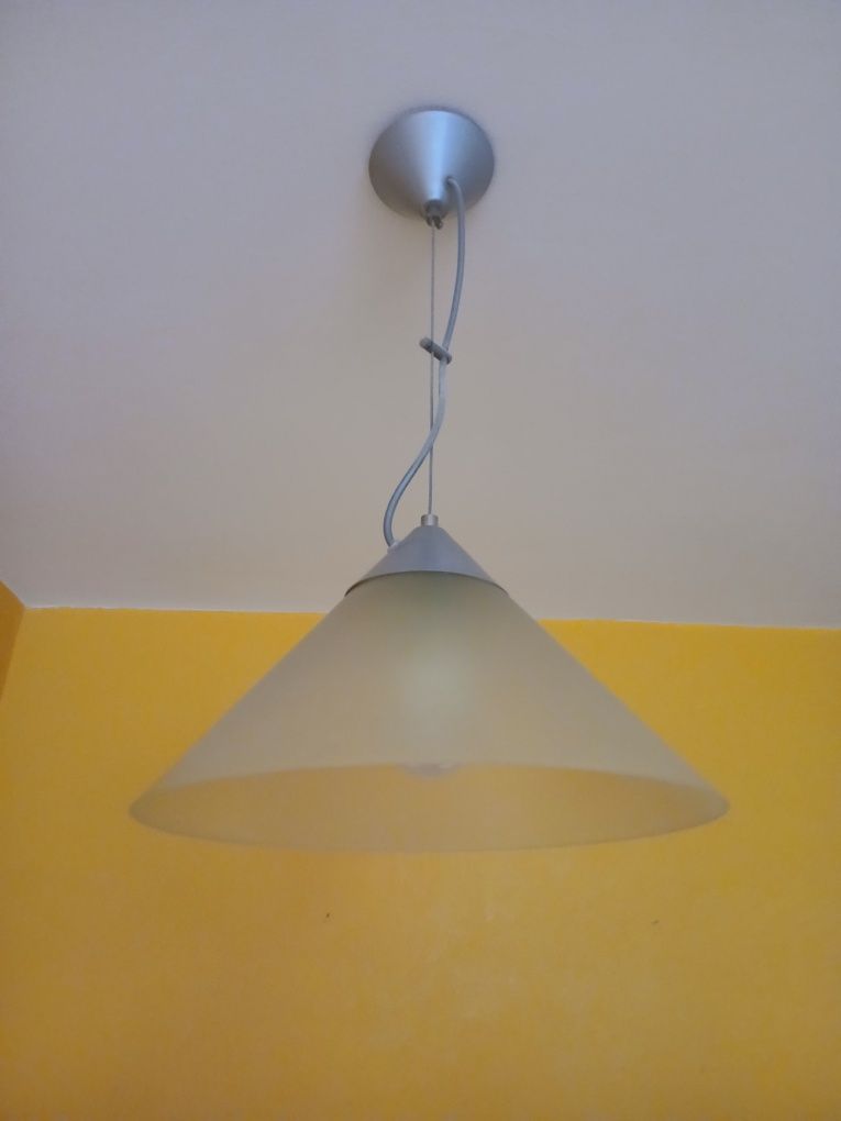 Lampa sufitowa, zielona, żółta, pomarańczowa