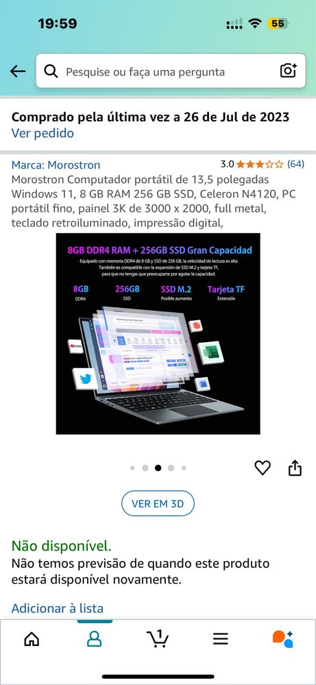 Vendo portátil pouco usado