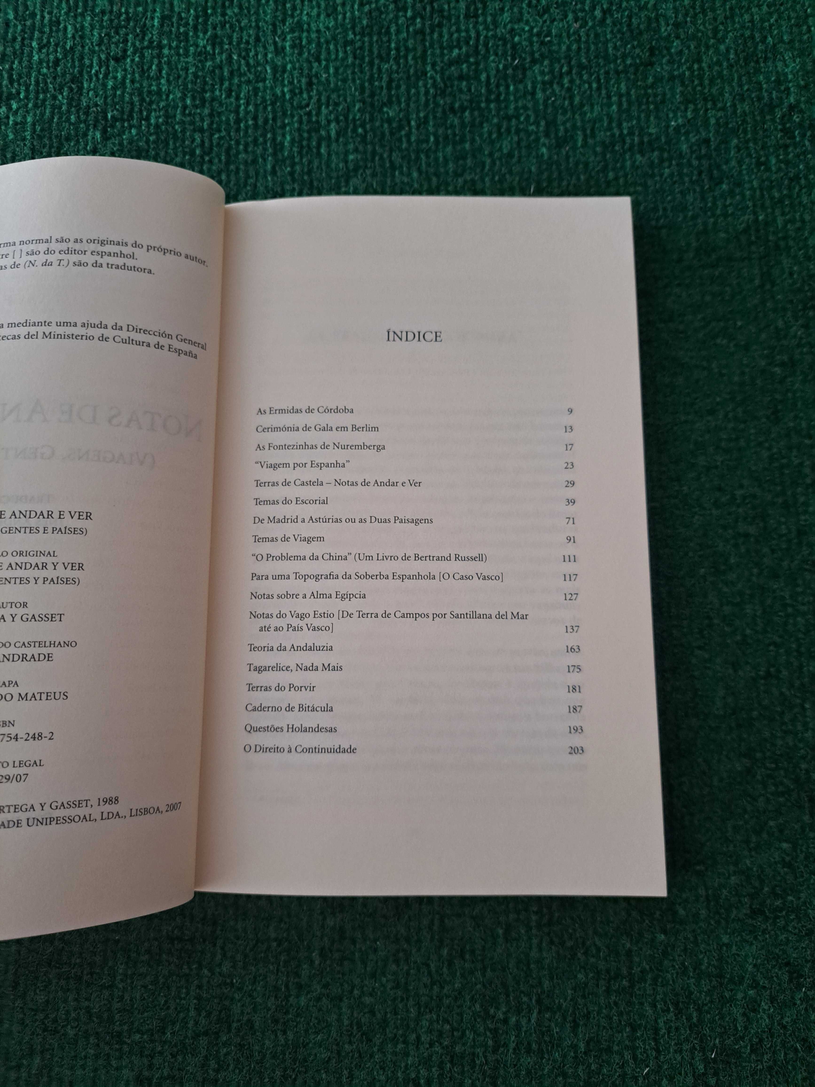 Notas de andar e ver - Ortega y Gasset