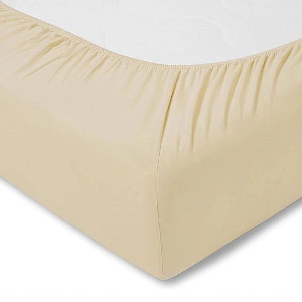 Prześcieradło na Topper Zwirn Jersey 140, 160x200 Bawełniane z Gumką