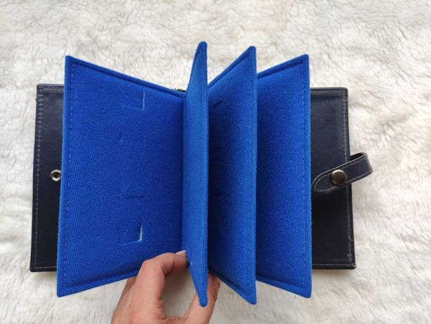 Синий альбом для хранения украшений сережек органайзер для сережек