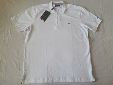 NOWA męska koszulka polo Tommy Hilfiger elegancka TH t-shirt 3xl biały