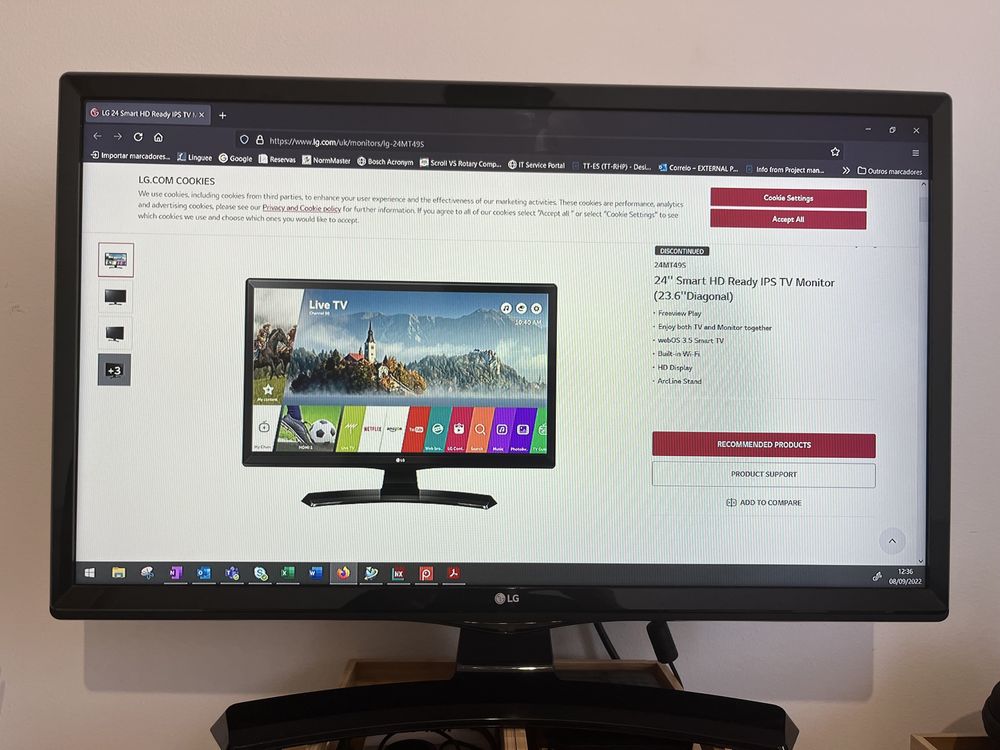 Monitor/TV 24’’ LG Smart HD Ready IPS TV Monitor