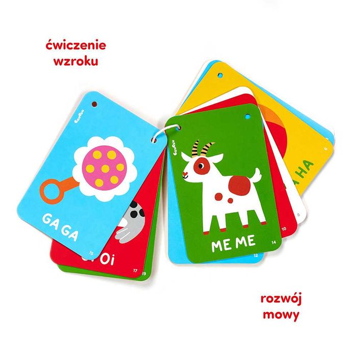 CZUCZU KONTRASTY NA SZNURECZKU 6M+ 9M+ książeczka do pokazywania