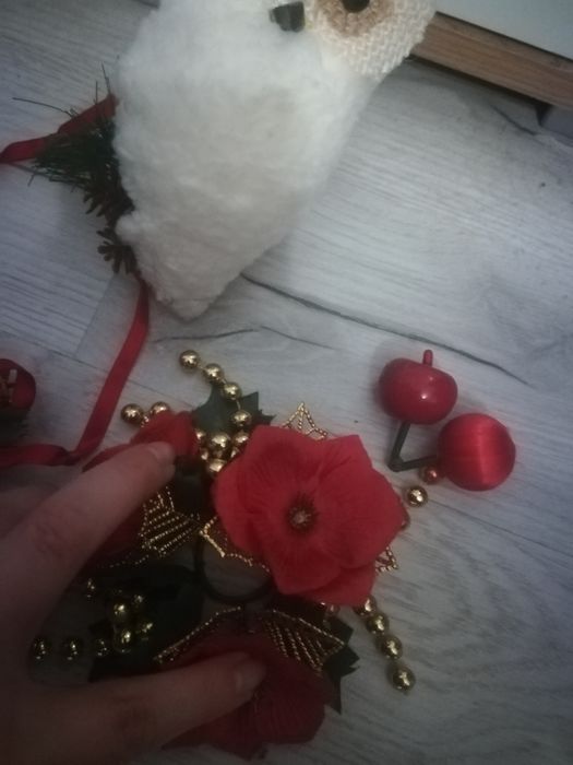 Ozdoba sowa, swiateczna ozdoba do zawieszenia. Okazja.