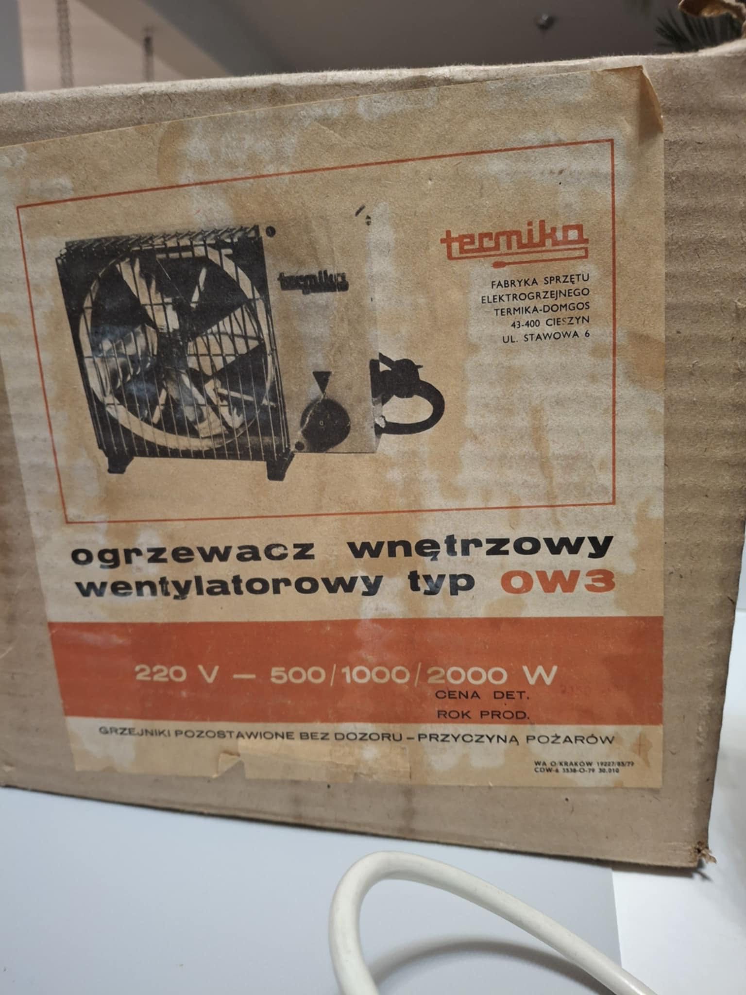 Ogrzewacz wnętrzowy wentylatorowy „farelka” OW3
