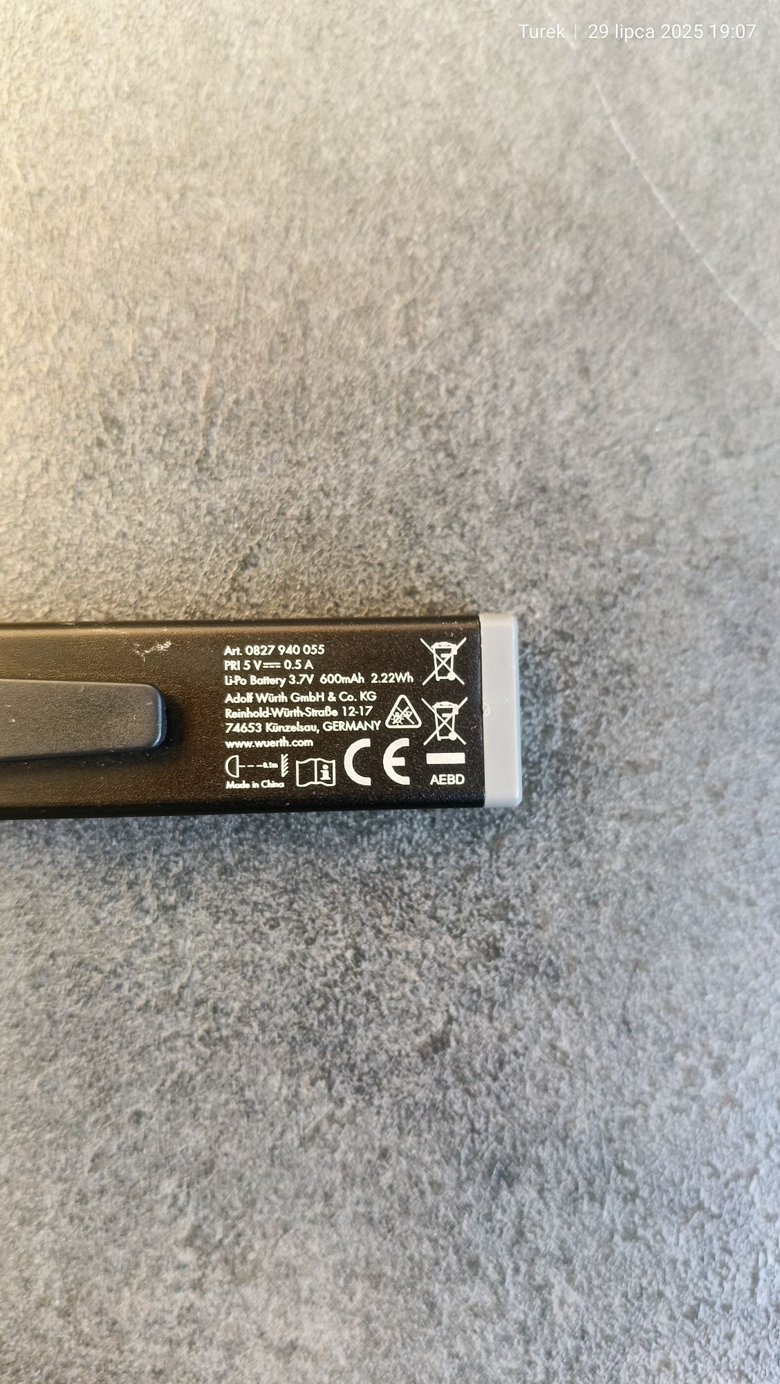 Würth Akumulatorowa lampa ręczna LED Mini WLH 0,5 Magnes