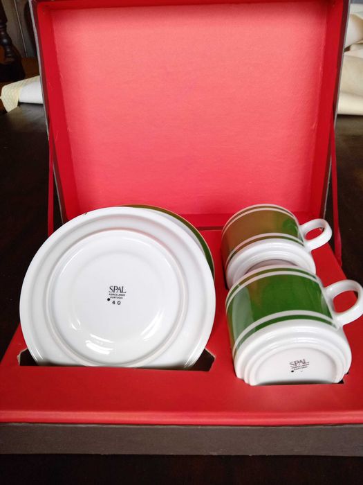 Vintage set 2 prato+chávena de café SPAL