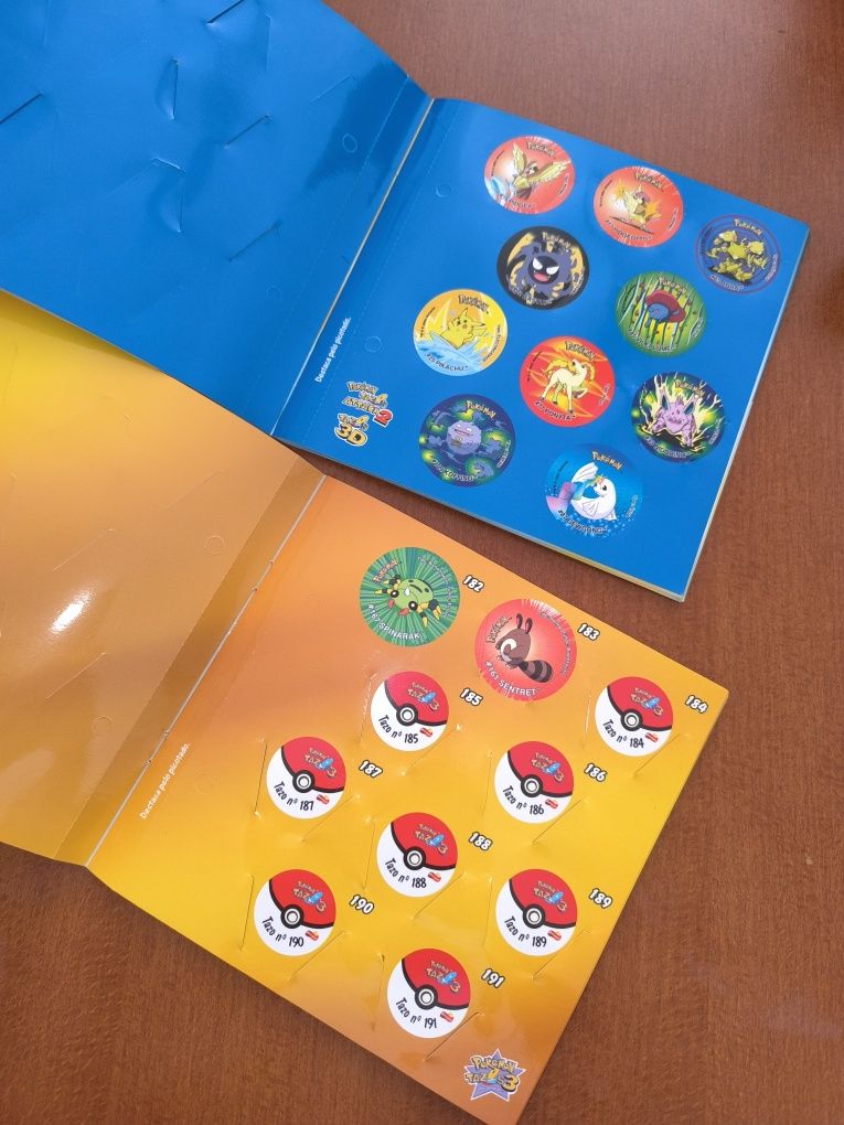 Lote de 75 x Tazos Pokémon + cadernetas Matutano