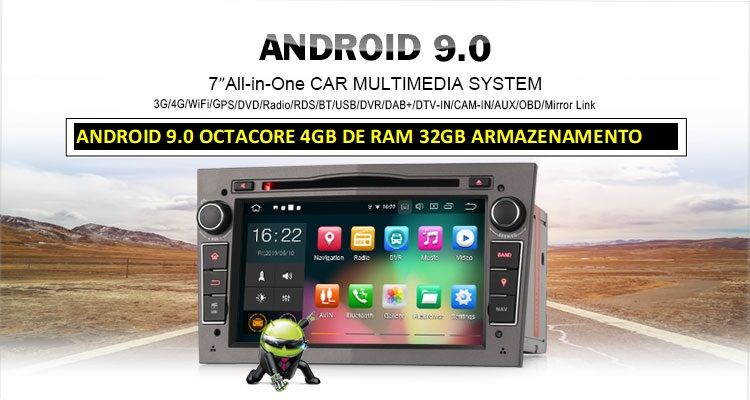 Auto radio Opel Android 13 2 din radio/dvd/cd/usb/sd/gps/