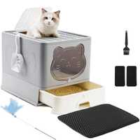 HelloMiao składana kuweta dla kota zamknieta z szuflada