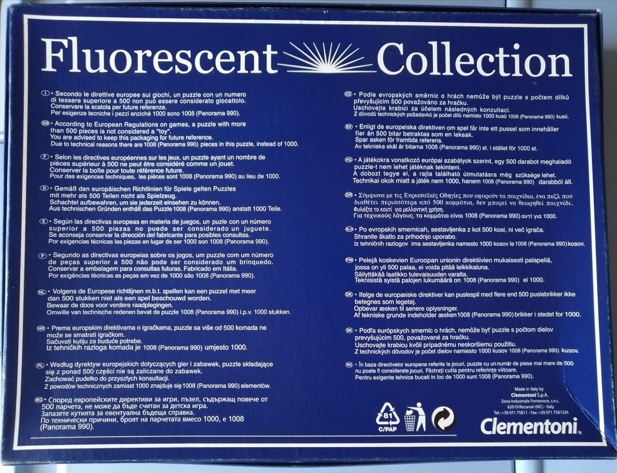 Puzzle fluorescente com 1008 peças (A ESTREAR)