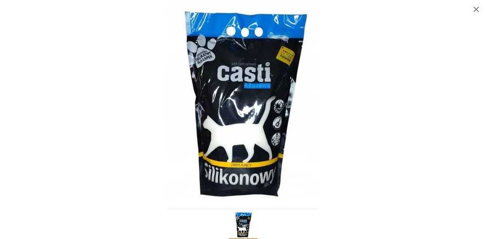 Żwirek silikonowy CASTI 3,8 l drobny zbrylający