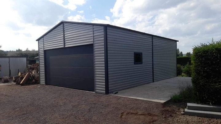 Hala blaszana wiata magazyn 6x8,5 nowoczesne garaże