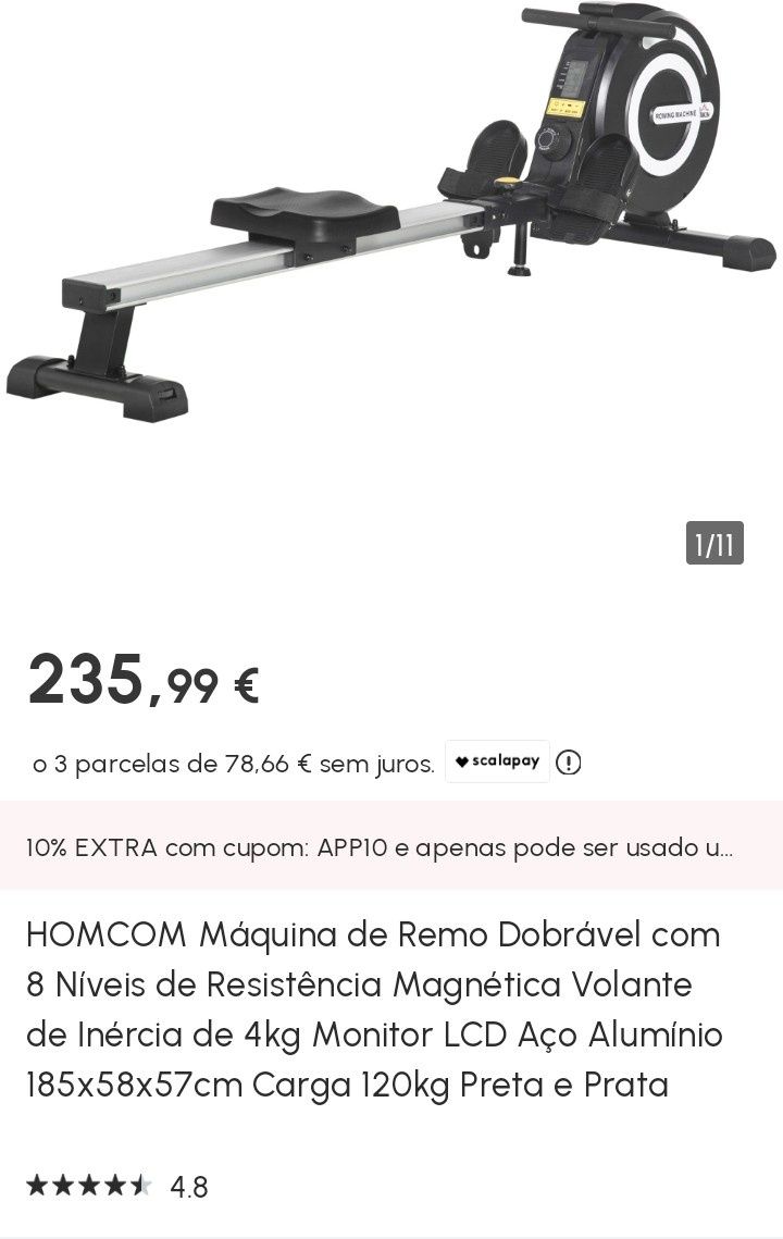Vendo remo semi profissional