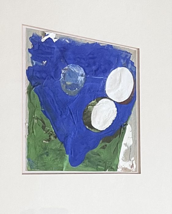 Dwa obrazy - Jochen Weisse - gwasz - abstrakcja -  1991r