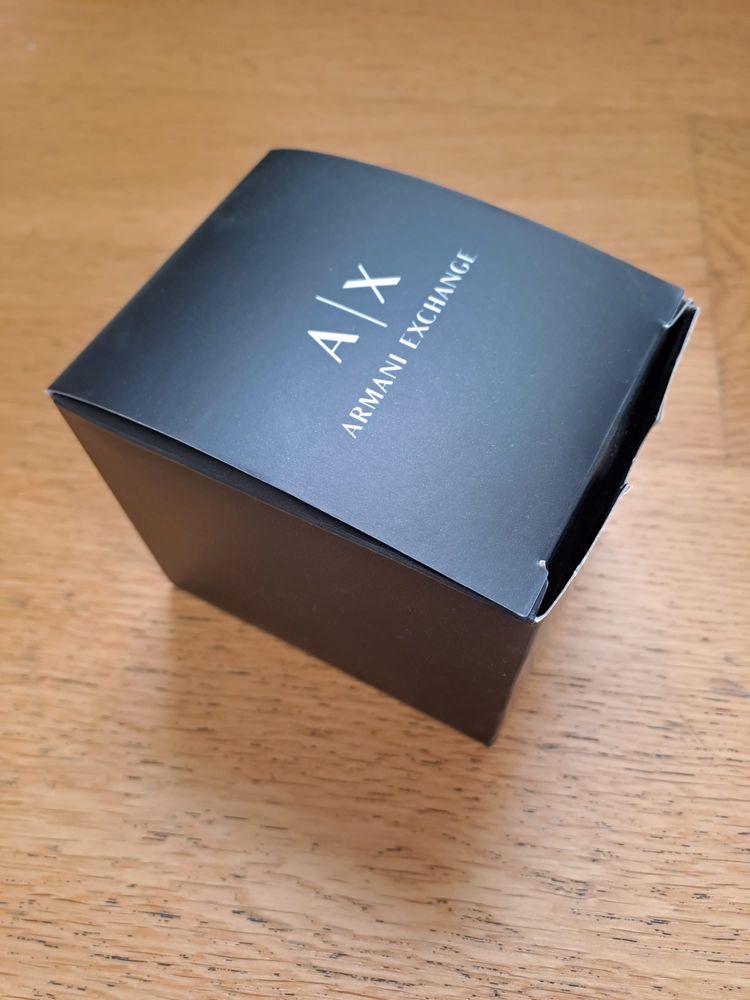 Pudełko box etiu na zegarek Armani Exchange czarny oryginał