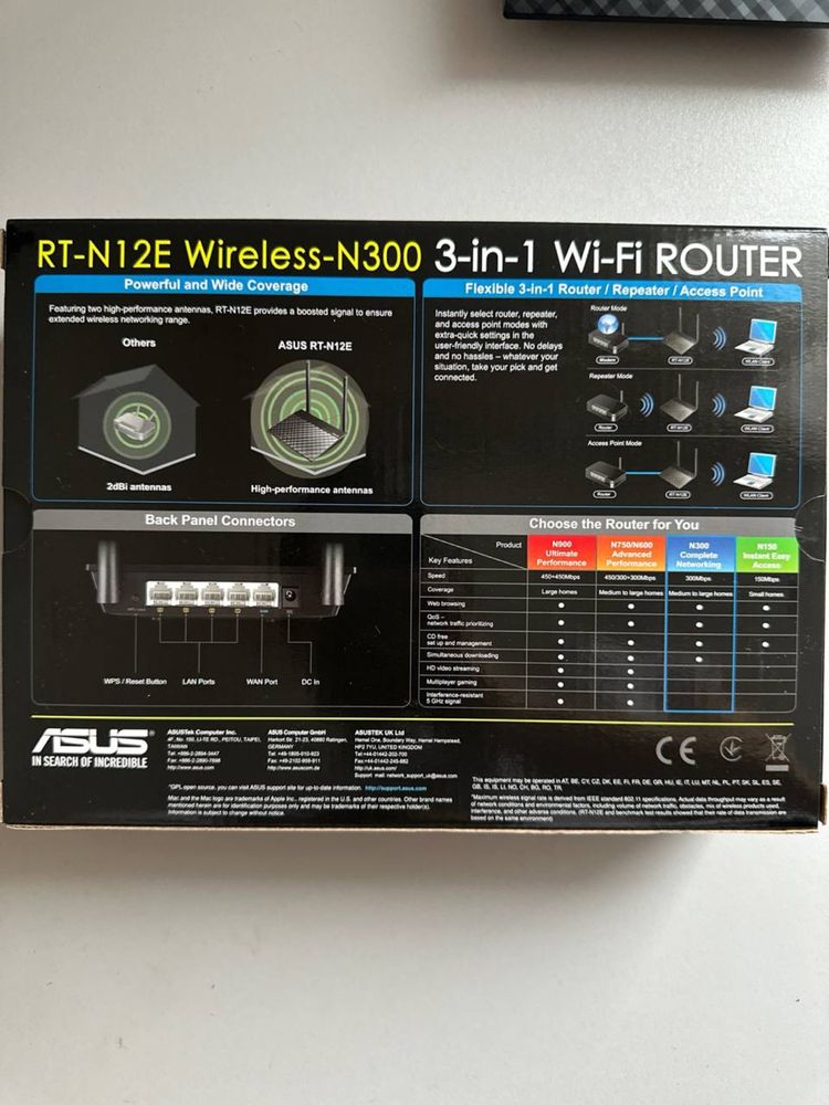 Роутер ASUS rt-n12e wireless-n300
