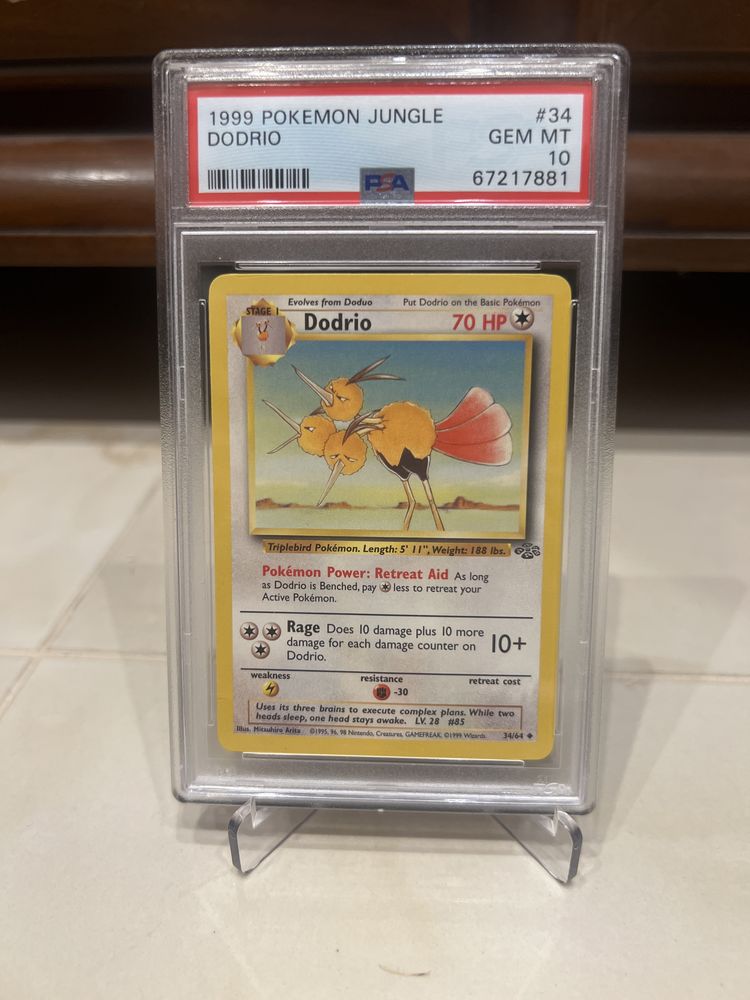 Pokémon Dodrio 1999 Jungle 34/64 PSA 10