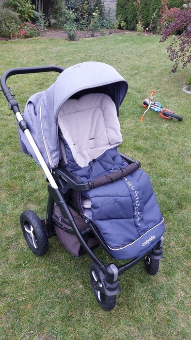 Wózek Baby design Husky niebieski 3w1 adaptery