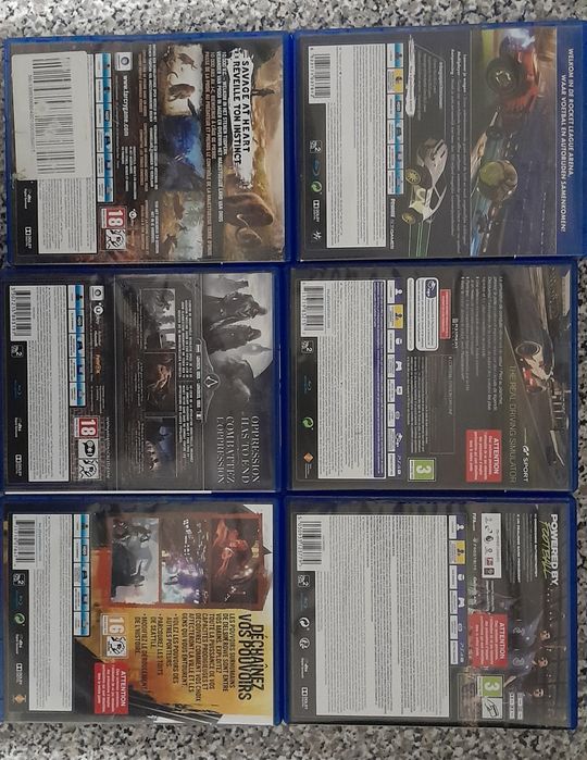 Conjunto de 6 jogos Playstation 4