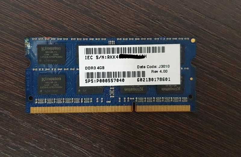 Memória RAM Kingston 4GB DDR3 1600Mhz SO-DIMM