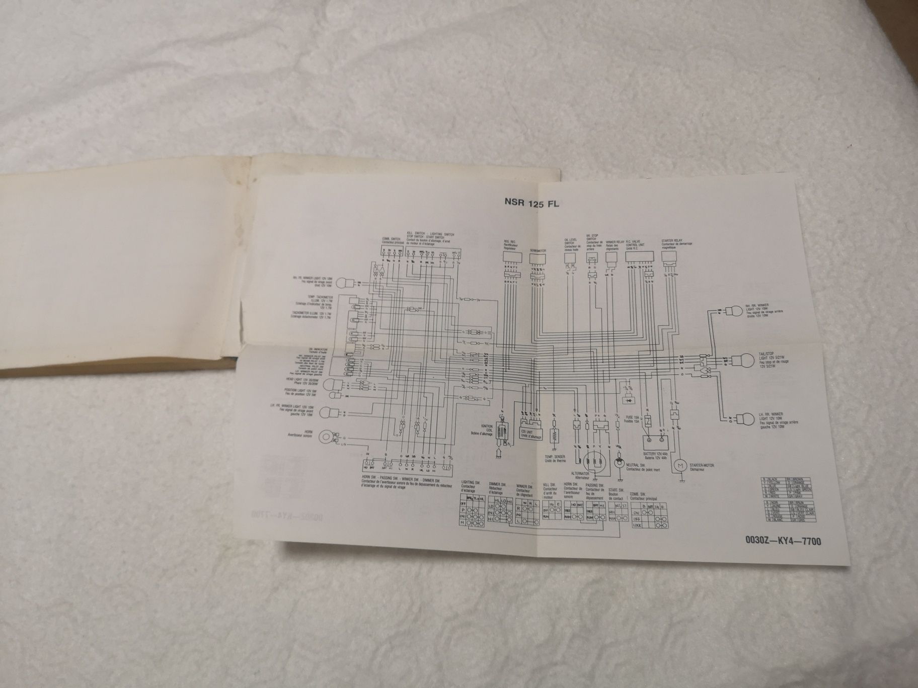 Livro de instruções da NSR125 JC20 1989/09/91