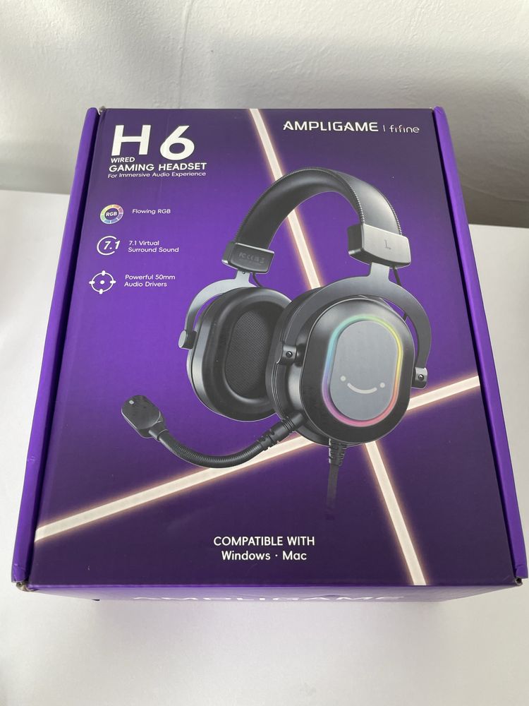 Ігрові навушники Fifine H6 RGB 7.1 геймерські игровые стриммерские