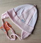 Dziecięca czapka przejściowa, wiosna jesień, różowa, r. 50-52, Konwar.